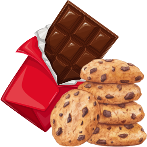 شکلات و بیسکویت